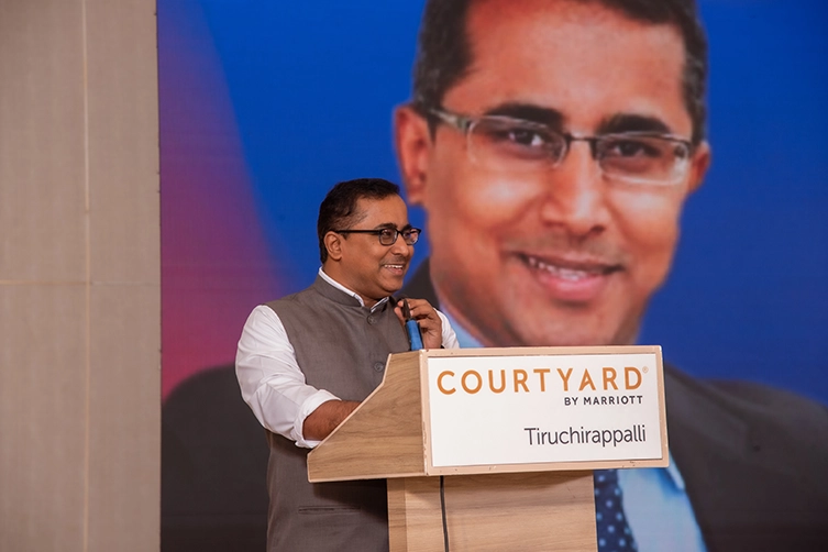 Business Owner Growth Talk at Courtyard by Marriott, Tirchy Motivational speaker delivering Business Owner Growth Talk at Courtyard Marriott Tiruchirappalli